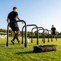 Football training passing arcs made of 34mm PVC