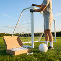 Replacement goal net for 8x6ft football goals in white HDPE