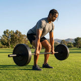 Rubber Barbell Weights with cast iron core for gym and home use