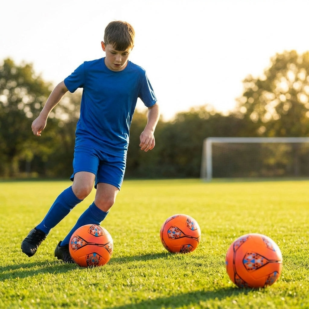 Club football in multiple colours and sizes for multi-surface use