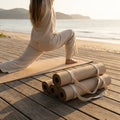 PU Yoga Mat in calming colours, ideal for yoga and Pilates