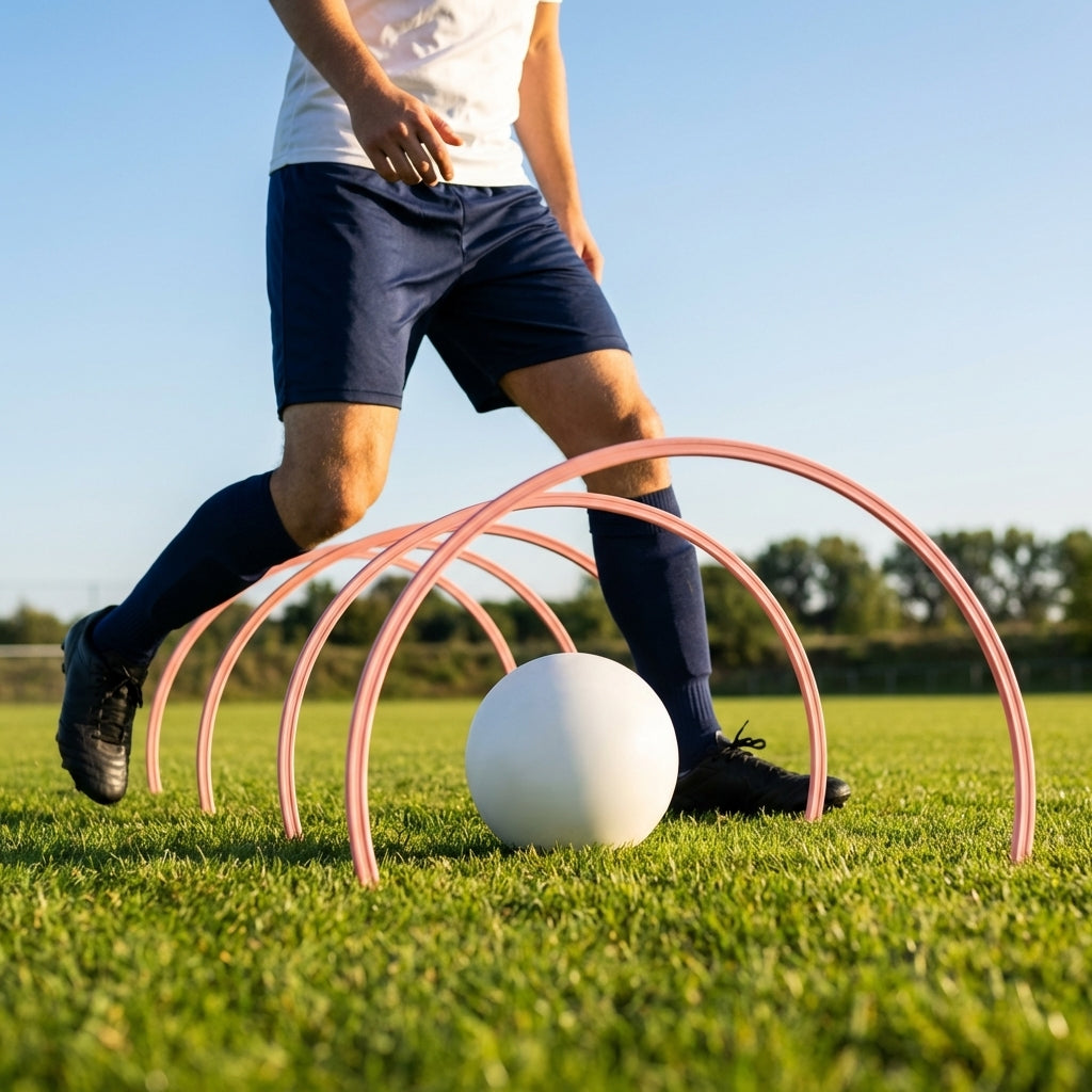 Football Training Passing Arcs, Fluorescent Yellow, High Tensile Plastic