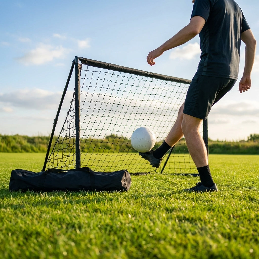 Aluminium Folding Football Goal in various sizes and colours, ideal for training and matches