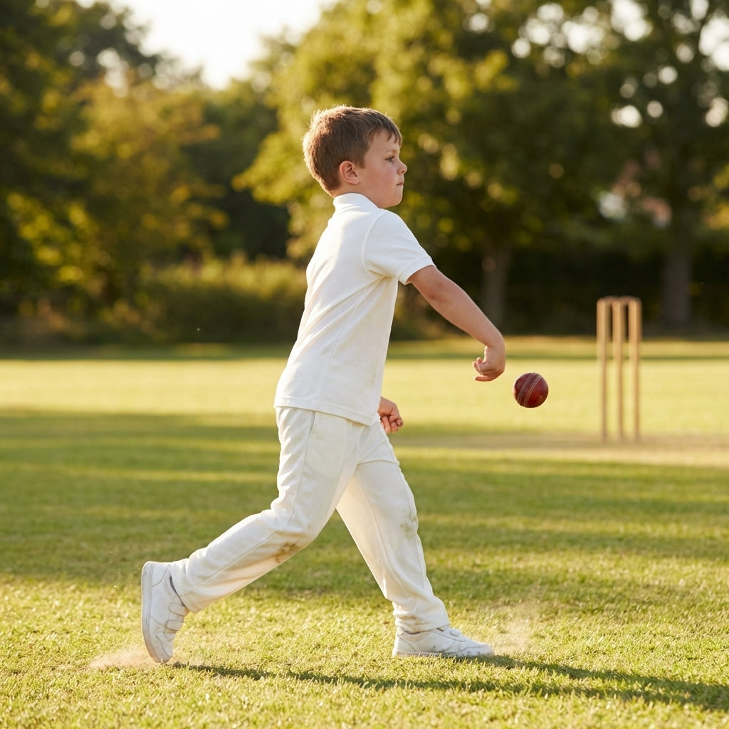 Kids cricket whites apparel in polyester, available in various sizes