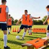 Sports team numbered bibs in vibrant colours for all ages