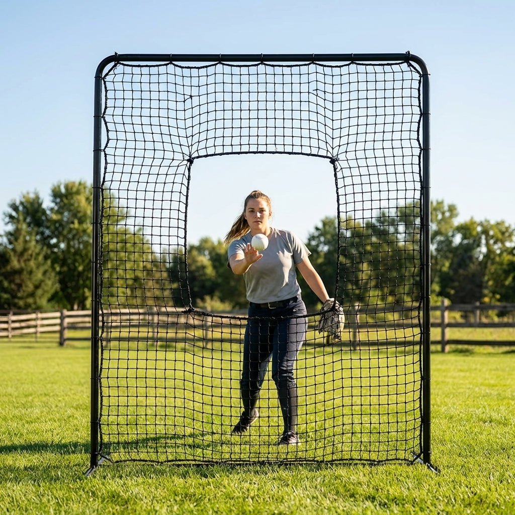 Replacement softball screen net for indoor and outdoor use