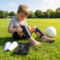 Shin Pads with Carbon-Effect Shell for Football Protection