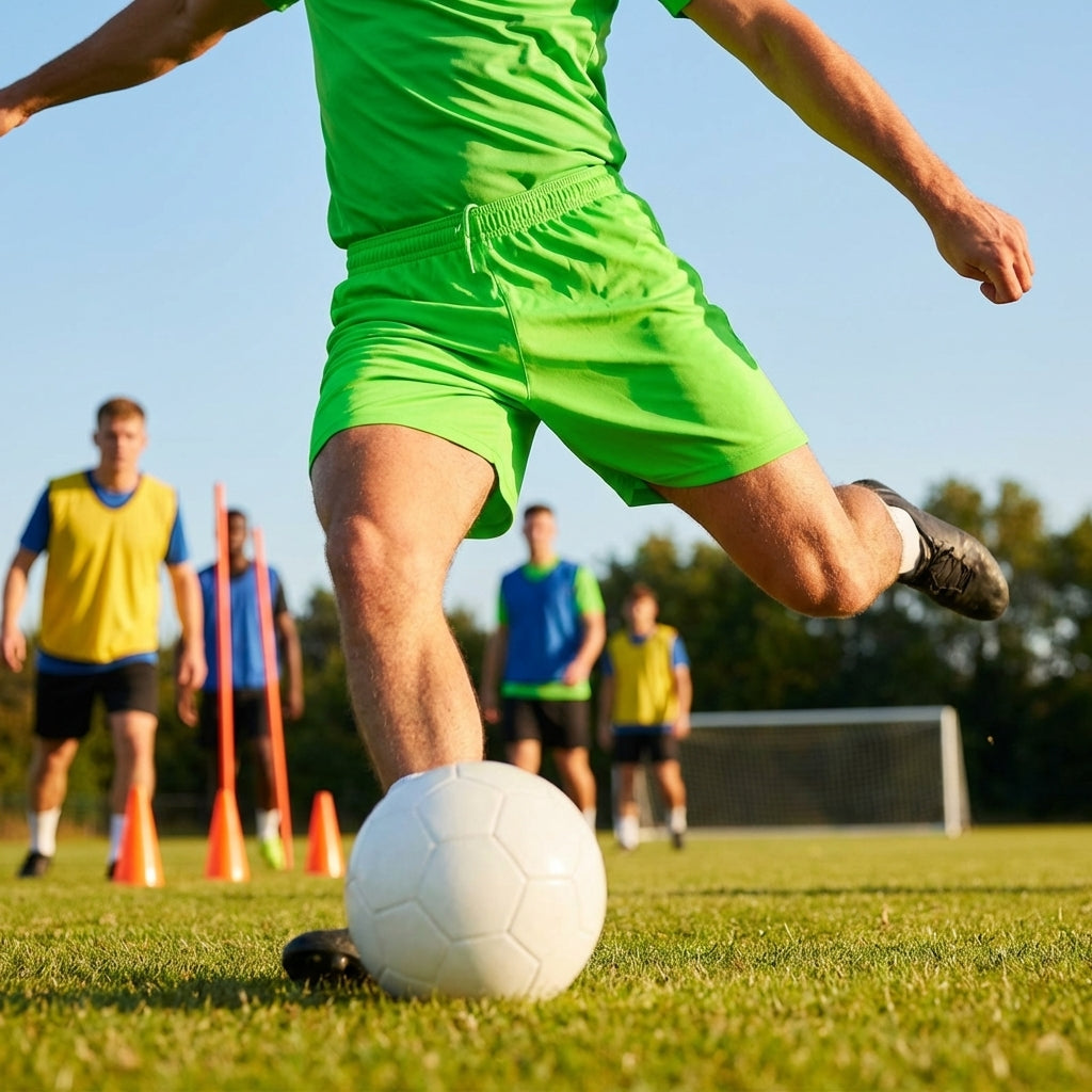 Football shorts in various colours made from polyester, ideal for sports
