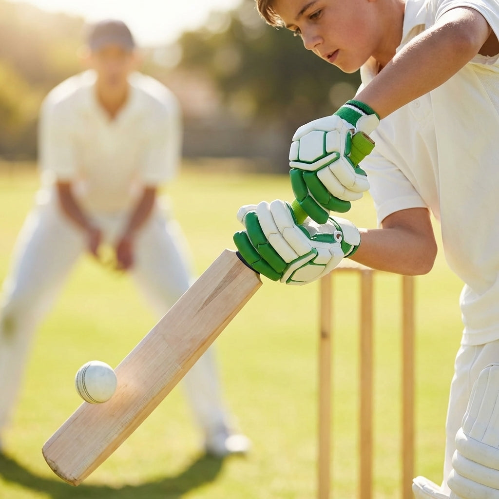 Coloured cricket batting gloves with English Pittard leather palm