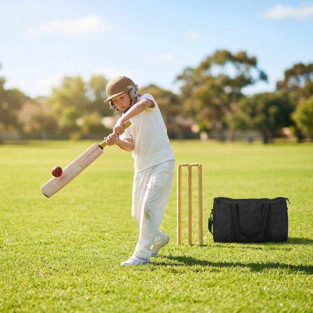 Wooden Cricket Set – Size 3, 4, 5 – Kashmir Willow – Garden & Beach Play