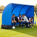 Portable team shelter in 10 colours with steel frame for sports events