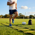 Speed agility ladder with fluorescent yellow rungs for football training