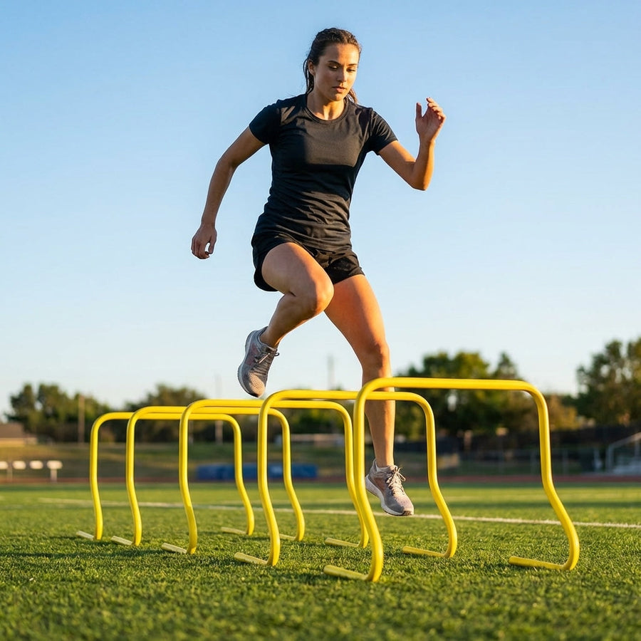 Speed Training Hurdles – 6in, 9in, 12in – Durable Plastic – Sports & Schools