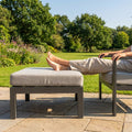 Grey Ottoman Footrests for Garden and Patio