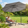 Cantilever garden parasol with 3m UV30+ canopy and steel frame