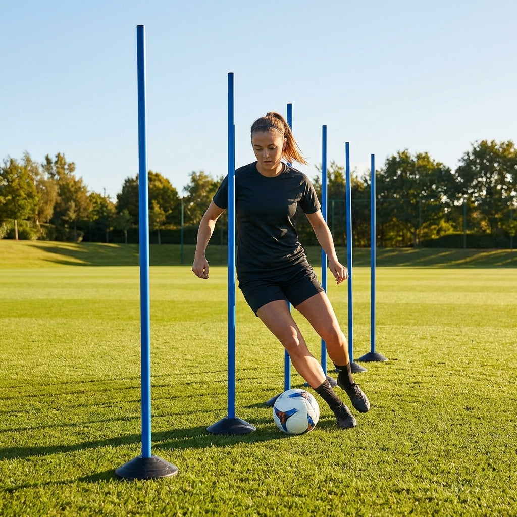 Slalom training poles in vibrant colours for agility training