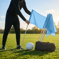 Customisable football corner flags in various colours and weatherproof design