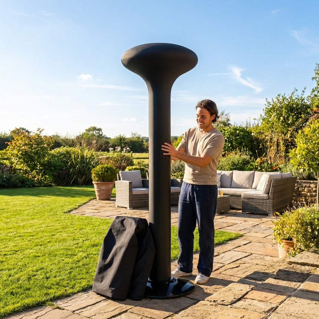 Patio Heater with adjustable settings and stand-alone or wall-mounted options