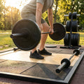 Rubber Barbell Weights with Cast Iron Core for Gym and Home Use