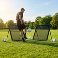 Interactive football training rebound board with reaction lights