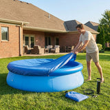 Durable swimming pool cover for outdoor use