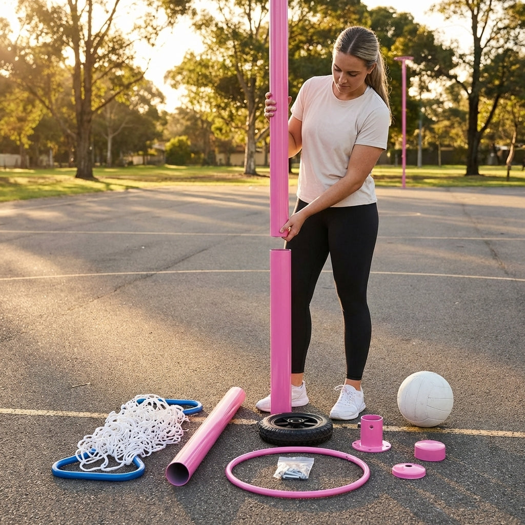 Netball Post Replacement Parts for Blue and Pink Freestanding Units