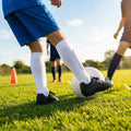 Pre-cut football socks in various sizes and colours for enhanced comfort