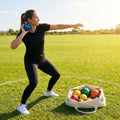Indoor shot put ball with rubber casing for school use