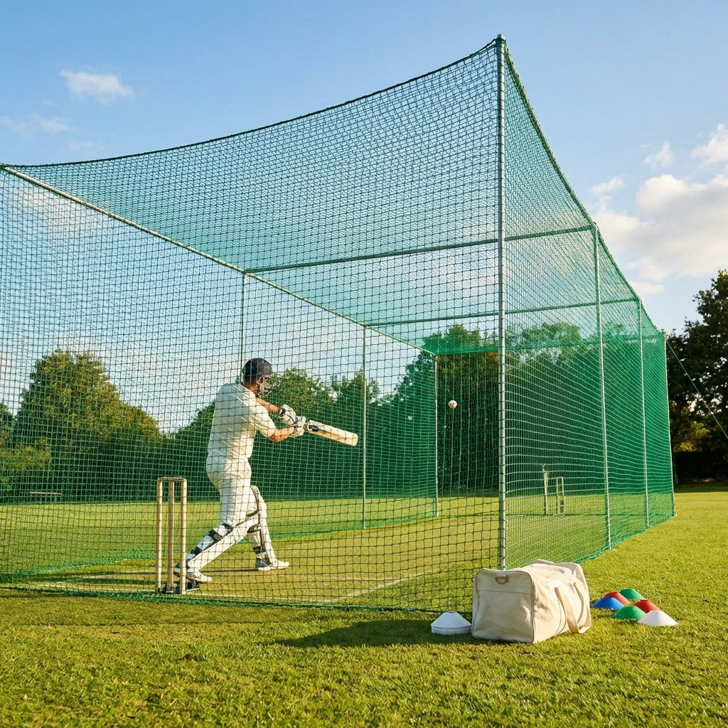 Replacement cricket cage net in black with 2mm HDPE twine
