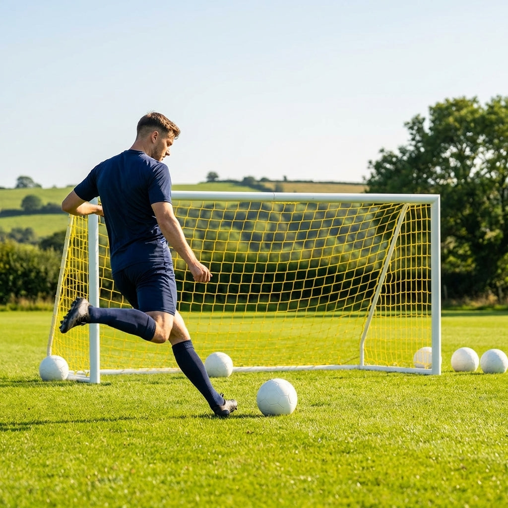 Football goal net in multiple sizes and colours for clubs and gardens