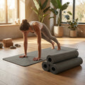 PU Yoga Mat in calming colours, ideal for yoga and Pilates