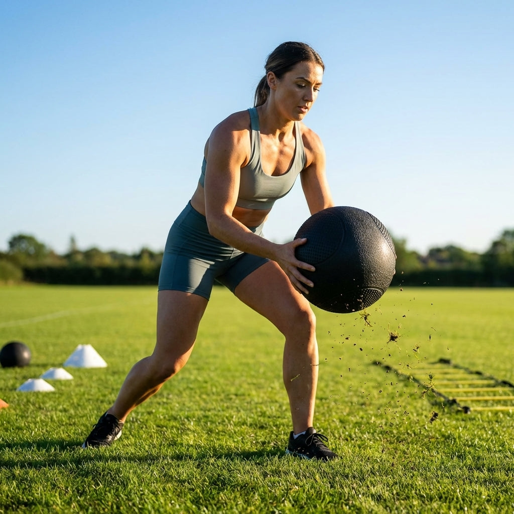 Medicine Balls of varying weights for gym and home fitness