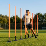 Slalom training poles in vibrant colours for sports practice
