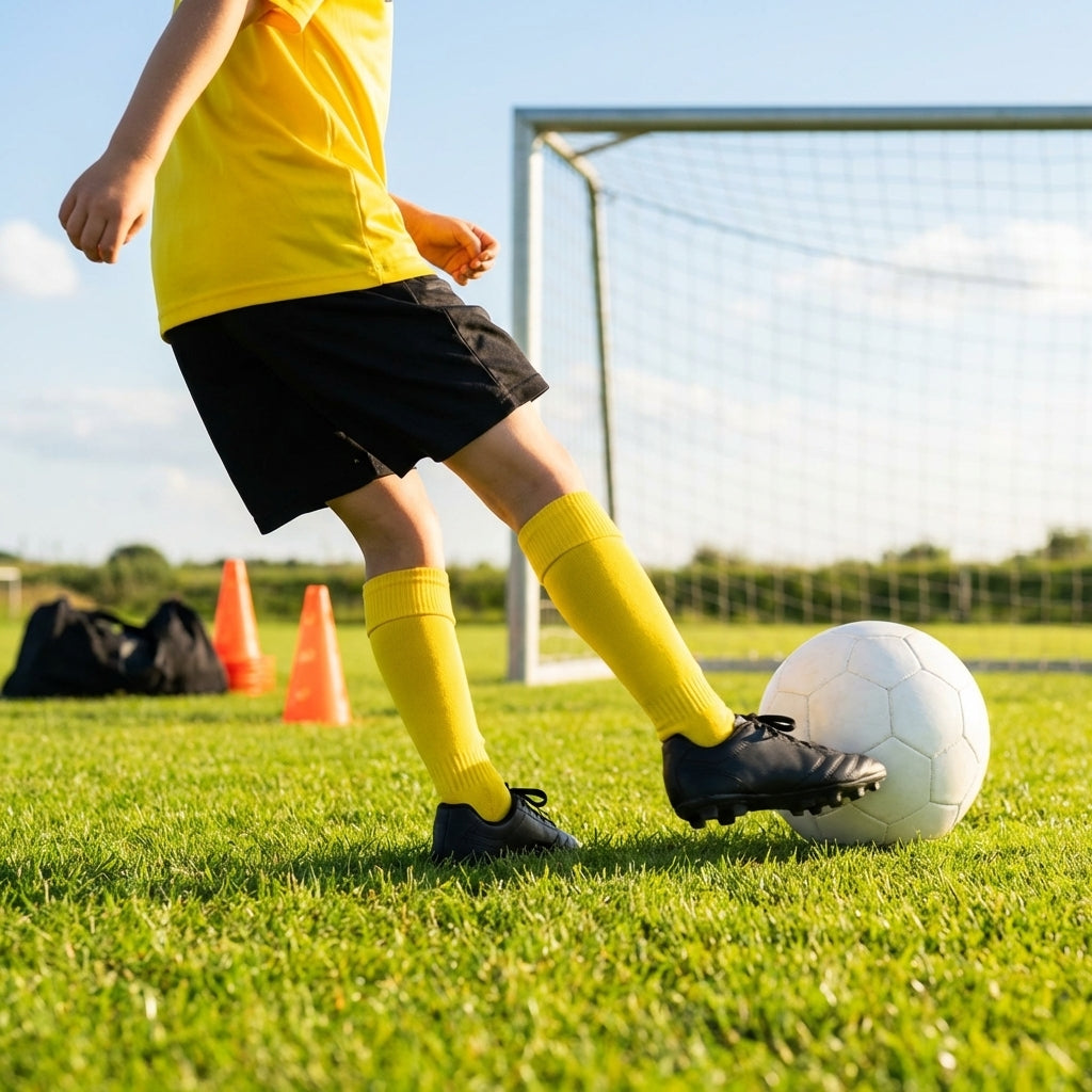 Football socks available in various sizes and vibrant colours