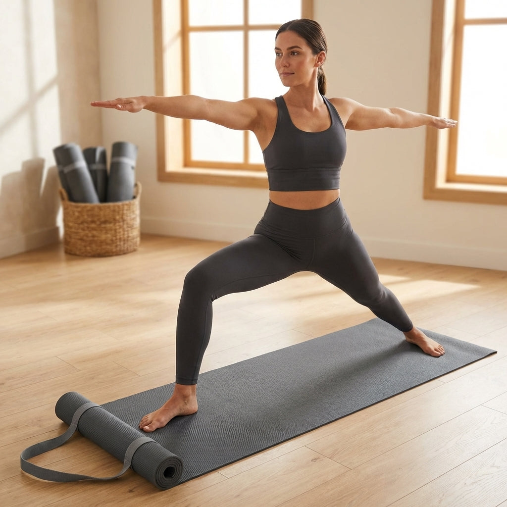 PVC Yoga Mat with textured foam for yoga and Pilates