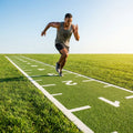 Numbered sprint track in green and black for gym and outdoor use