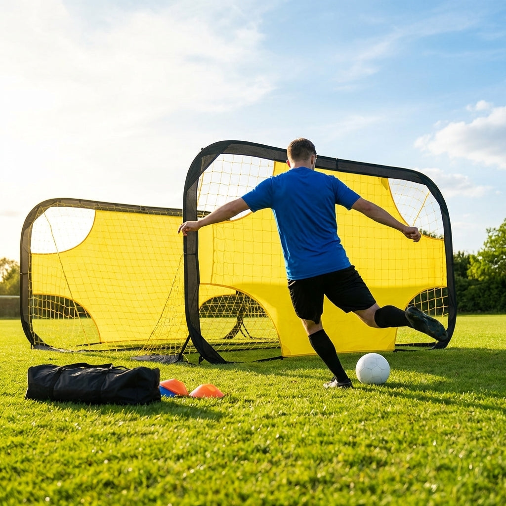 Pop-Up Football Goal – Multiple Sizes – 3ply Polyester – Training Use