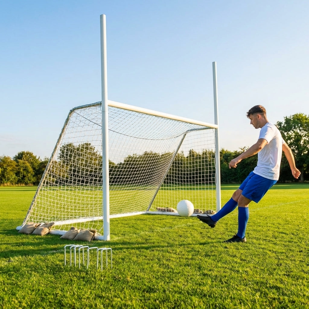 Aluminium football goal 8x5ft for junior sports