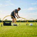 Football training passing arcs made of 34mm PVC
