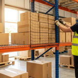 Custom height black rack netting for warehouse safety