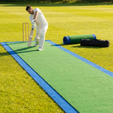 Premium cricket matting with blue surround for indoor and outdoor use