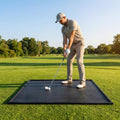 Rubber golf mat base for driving ranges, available in Standard and Pro sizes