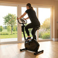 Exercise bike with adjustable resistance for home fitness