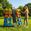 Reinforced steel barbell rack for gym and home use