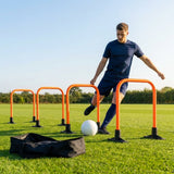 Football training passing arcs made of 34mm PVC