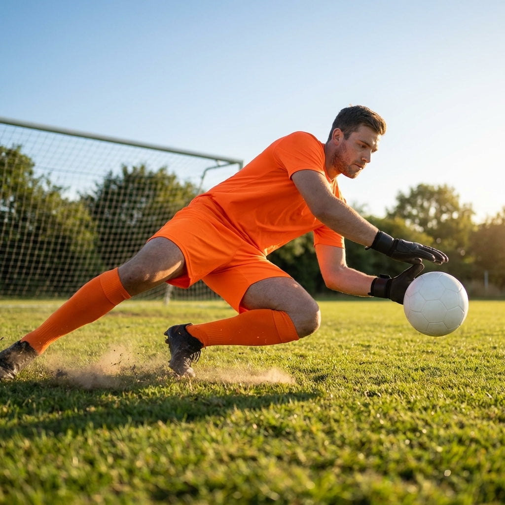 Men's goalkeeper shorts in polyester for football and futsal