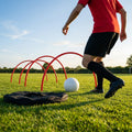 Football training passing arcs made of 34mm PVC