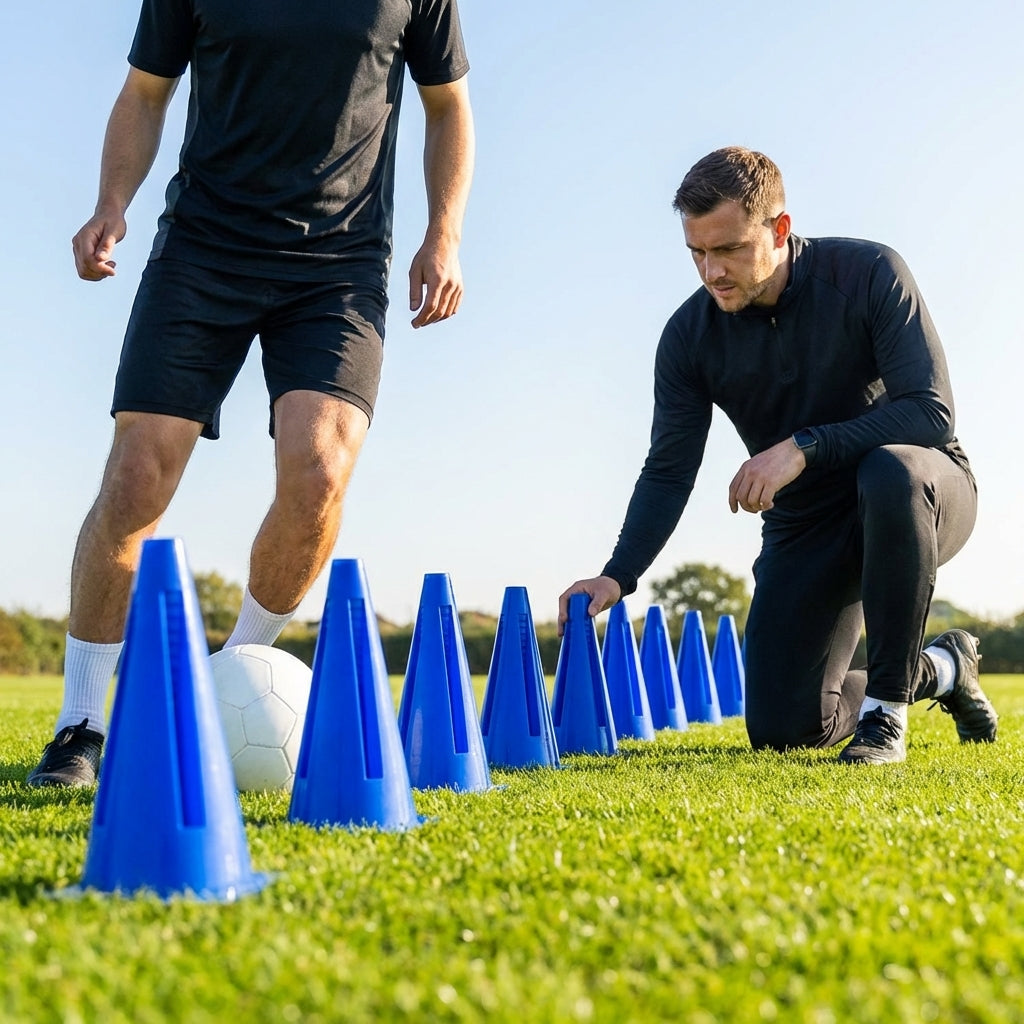 Training cones for sports and agility, durable plastic
