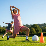 Women's pink warm-up top for training and sports
