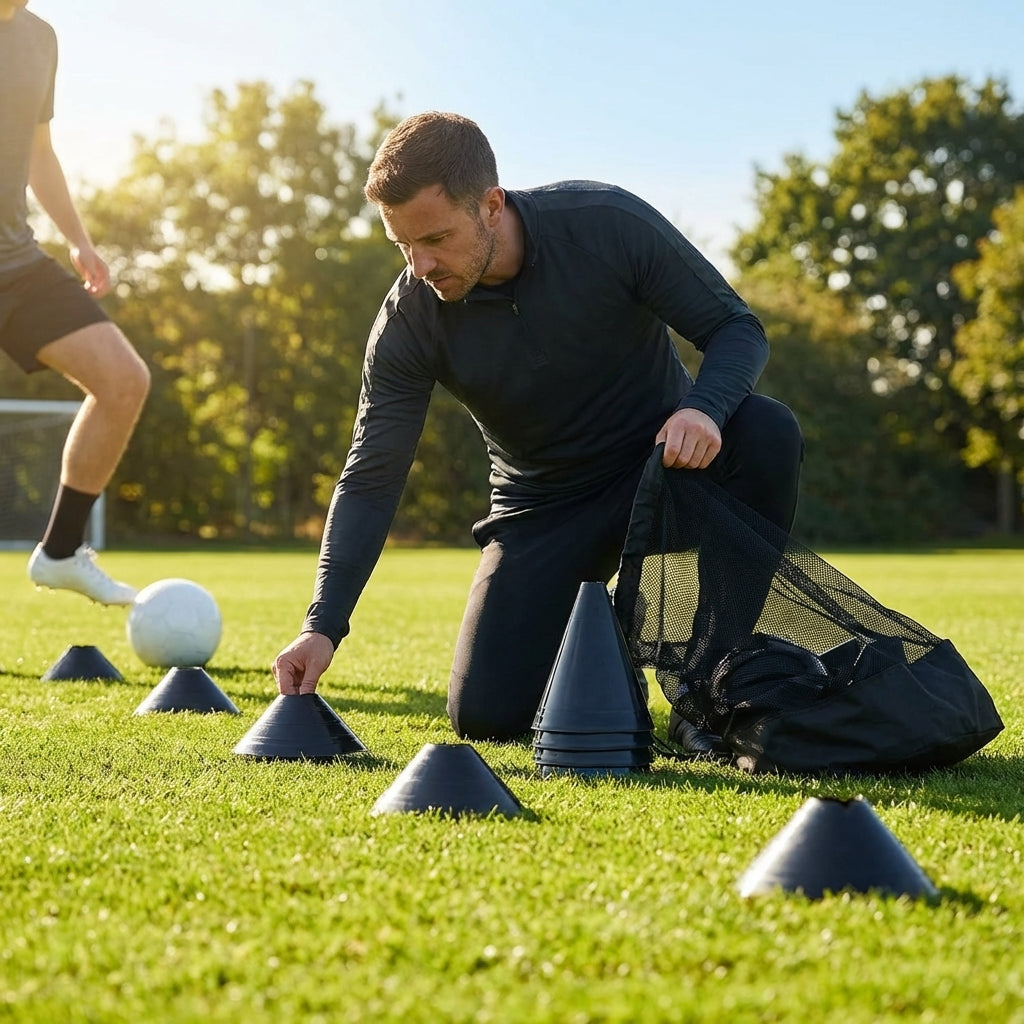 Training cones for sports practice, durable 12-inch cones